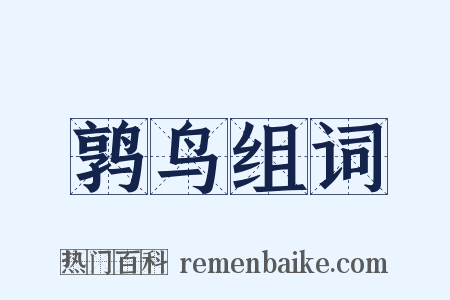 鹑鸟组词是什么意思的图片